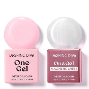 imageDashing Diva One Gel Color ampamp Magnetic Topper Duo  Diva  Attitude ampamp Silver Glitter Topper  3in1 Base Coat Nail Color ampamp Top Coat  Gel Nail Polish SetDiva