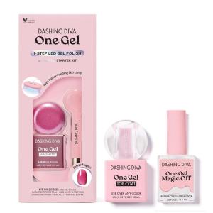 imageDashing Diva One Gel Magnetic Mega Bundle  One Gel Magnetic Starter Kit in Villainous Top Coat and Magic Off Nail Polish Remover  Manicure Set includes LED Lamp and Power MagnetMega Bundle
