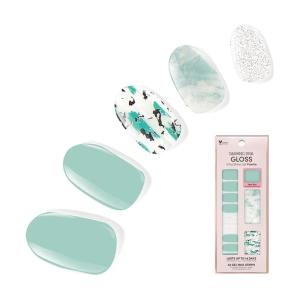 imageDashing Diva Patriotic Gloss Nail Strips  Blue Jean Baby  UV Free Chip Resistant Long Lasting Gel Nail Stickers  3Piece Manicure Set  Contains 32 Wraps 1 Prep Pad 1 FileDesert Quartz