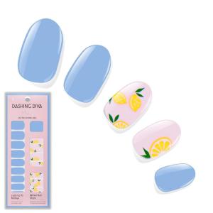 imageDashing Diva Patriotic Gloss Nail Strips  Blue Jean Baby  UV Free Chip Resistant Long Lasting Gel Nail Stickers  3Piece Manicure Set  Contains 32 Wraps 1 Prep Pad 1 FileLemme Get a Lemon