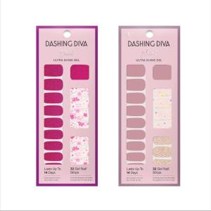 imageDashing Diva Patriotic Gloss Nail Strips Bundle  Salute ampamp Independent  UV Free Chip Resistant Long Lasting Gel Nail Stickers  Contains 2 SetsThe Moody Floral Collection