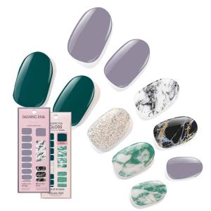 imageDashing Diva Patriotic Gloss Nail Strips Bundle  Salute ampamp Independent  UV Free Chip Resistant Long Lasting Gel Nail Stickers  Contains 2 SetsThe Light Marble Collection