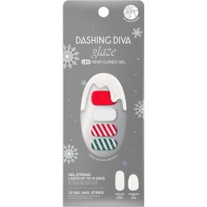imageDashing Diva Winter Wonderland Gel Nail Strips  LED Lamp Compatible Long Lasting Chip Resistant  32 Salon Quality Wraps 2 Prep Pads 1 Nail FileAll Wrapped Up