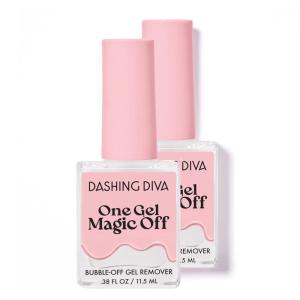 imageDashing Diva Magic Off Gel Polish Remover  DamageFree BubbleOff Remover for One Gel  Includes Bonus Tool  2Pack