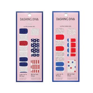 imageDashing Diva Gloss Nail Strips Bundle  The Winter Florals Collection Baby Bouquet ampamp Magnolia Vine  UV Free Chip Resistant Long Lasting Gel Stickers  Contains 2 SetsSalute  Independence