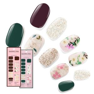 imageDashing Diva Gloss Nail Strips Bundle  The Winter Florals Collection Baby Bouquet ampamp Magnolia Vine  UV Free Chip Resistant Long Lasting Gel Stickers  Contains 2 SetsThe Winter Florals Collection
