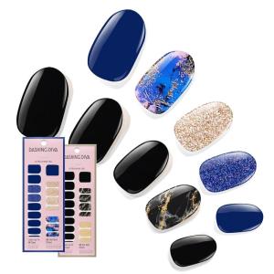 imageDashing Diva Gloss Nail Strips Bundle  The Winter Florals Collection Baby Bouquet ampamp Magnolia Vine  UV Free Chip Resistant Long Lasting Gel Stickers  Contains 2 SetsThe Dark Marble Collection