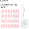 imageDashing Diva Glaze Effects Nail Strip Set  Hes Cuter in Person  Long Lasting Chip Resistant SemiCured Gel Nail Strips  4Piece Manicure Set with 32 StripsBallerina Blush