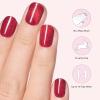 imageDashing Diva Glaze Effects Nail Strip Set  Hes Cuter in Person  Long Lasting Chip Resistant SemiCured Gel Nail Strips  4Piece Manicure Set with 32 StripsRuby Red Apple