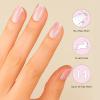 imageDashing Diva Glaze Effects Nail Strip Set  Hes Cuter in Person  Long Lasting Chip Resistant SemiCured Gel Nail Strips  4Piece Manicure Set with 32 StripsBallerina Blush