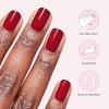 imageDashing Diva Glaze Nail Starter Kit  Hot Tamale  Long Lasting Chip Resistant SemiCured Gel Nail Strips  7Piece Manicure Set with 32 Strips and Mini LED LampHot Tamale