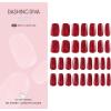 imageDashing Diva Glaze Effects Nail Strip Set  Hes Cuter in Person  Long Lasting Chip Resistant SemiCured Gel Nail Strips  4Piece Manicure Set with 32 StripsRuby Red Apple
