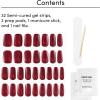 imageDashing Diva Glaze Nail Strips  Ruby Red Apple  Works with Any LED Nail Lamp  Long Lasting Chip Resistant Semicured Gel Nail Strips  Contains 32 Salon Quality Nail Wraps 2 Prep Pad 1 Nail FileSangria Glaze