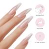 imageDashing Diva Nailbliss Gel Manicure Bundle  Sweet Dreams Collection  Salon Quality Easy to Apply and Chip Resistant  Contains 2 Sets of 30 ExtraLong Length Square Shaped Glue On Gel NailsFrench Royale  Double Trouble