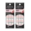 imageDashing Diva Sculpted Acrylic French Tip Manicure Bundle  Classic Nude Medium Almond  Salon Quality Easy to Apply LongLasting PressOn Nails  Contains 2 Sets of 28 Glue On Nails