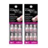 imageDashing Diva Sculpted Acrylic French Tip Manicure Bundle  Classic Nude Medium Square  Salon Quality Easy to Apply LongLasting PressOn Nails  Contains 2 Sets of 28 Glue On NailsPink French Tip