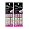 imageDashing Diva Sculpted Acrylic French Tip Manicure Bundle  Classic Nude Medium Squoval  Salon Quality Easy to Apply LongLasting PressOn Nails  Contains 2 Sets of 28 Glue On Nails
