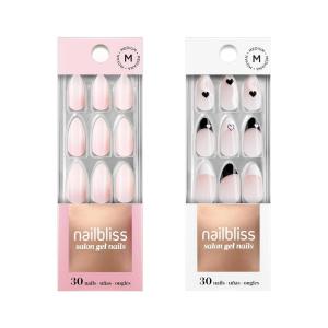 imageDashing Diva Nailbliss Gel Manicure Bundle  Sweet Dreams Collection  Salon Quality Easy to Apply and Chip Resistant  Contains 2 Sets of 30 ExtraLong Length Square Shaped Glue On Gel NailsQueen of Neutrals  Stolen Hearts