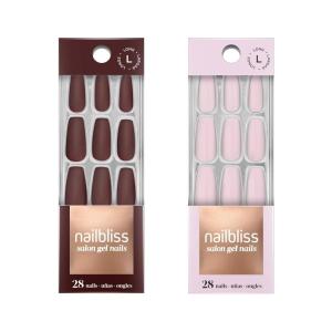 imageDashing Diva Nailbliss Gel Manicure Bundle  Sweet Dreams Collection  Salon Quality Easy to Apply and Chip Resistant  Contains 2 Sets of 30 ExtraLong Length Square Shaped Glue On Gel NailsMerlot  Its A Girl