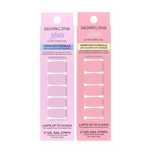 imageDashing Diva Gloss Nail Strips Bundle  The Moody Neutrals Collection  Whisper ampamp Manhunt  UV Free Chip Resistant Long Lasting Gel Stickers  Contains 2 SetsSoft Pinks Collection