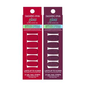 imageDashing Diva Gloss Nail Strips Bundle  The Moody Neutrals Collection  Whisper ampamp Manhunt  UV Free Chip Resistant Long Lasting Gel Stickers  Contains 2 SetsClassic Reds Collection