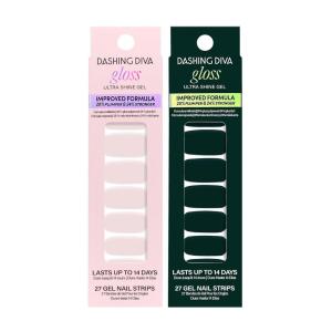 imageDashing Diva Gloss Nail Strips Bundle  The Moody Neutrals Collection  Whisper ampamp Manhunt  UV Free Chip Resistant Long Lasting Gel Stickers  Contains 2 SetsMoody Neutral Collection