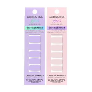 imageDashing Diva Gloss Nail Strips Bundle  The Moody Neutrals Collection  Whisper ampamp Manhunt  UV Free Chip Resistant Long Lasting Gel Stickers  Contains 2 SetsSeaside Pastel Collection