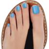 imageDashing Diva Glaze Mani Pedi Kit  The Bitesize Blue Glaze  Comes with LED Nail Lamp  Long Lasting Semicured Gel Nail Strips for Toes ampamp HandsBlue