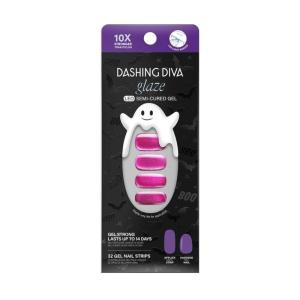 imageDashing Diva Glaze Nail Strip Set  Arachnophobia  Long Lasting Chip Resistant SemiCured Gel Nail Strips  Halloween Gel Set  4Piece Manicure Kit with 32 StripsSpell On You