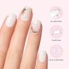 imageDashing Diva Glaze Nail Strip Set  Gift Wrapped  Long Lasting Chip Resistant SemiCured Gel Nail Strips  Holiday Gel Set  4Piece Manicure Kit with 32 StripsGarland Frost