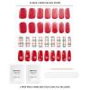 imageDashing Diva Glaze Nail Strip Set  Gift Wrapped  Long Lasting Chip Resistant SemiCured Gel Nail Strips  Holiday Gel Set  4Piece Manicure Kit with 32 StripsPlaid About You