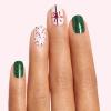 imageDashing Diva Gloss Nail Strips  Gingerbread Gentleman  UV Free Chip Resistant Long Lasting Gel Nail Stickers  3Piece Holiday Manicure Set  Contains 32 Wraps 1 Prep Pad 1 FileBig Red Bow