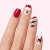 imageDashing Diva Gloss Nail Strips  Gingerbread Gentleman  UV Free Chip Resistant Long Lasting Gel Nail Stickers  3Piece Holiday Manicure Set  Contains 32 Wraps 1 Prep Pad 1 FileSantas Helper