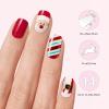 imageDashing Diva Gloss Nail Strips  Gingerbread Gentleman  UV Free Chip Resistant Long Lasting Gel Nail Stickers  3Piece Holiday Manicure Set  Contains 32 Wraps 1 Prep Pad 1 FileSantas Helper