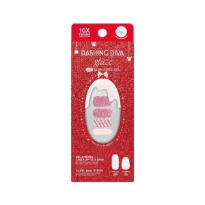imageDashing Diva Glaze Nail Strip Set  Gift Wrapped  Long Lasting Chip Resistant SemiCured Gel Nail Strips  Holiday Gel Set  4Piece Manicure Kit with 32 StripsRose Holiday
