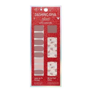 imageDashing Diva Gloss Nail Strips  Gingerbread Gentleman  UV Free Chip Resistant Long Lasting Gel Nail Stickers  3Piece Holiday Manicure Set  Contains 32 Wraps 1 Prep Pad 1 FileGingerbread Gentleman