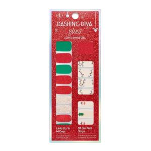 imageDashing Diva Gloss Nail Strips  Gingerbread Gentleman  UV Free Chip Resistant Long Lasting Gel Nail Stickers  3Piece Holiday Manicure Set  Contains 32 Wraps 1 Prep Pad 1 FileSanta Baby
