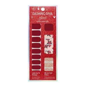 imageDashing Diva Gloss Nail Strips  Gingerbread Gentleman  UV Free Chip Resistant Long Lasting Gel Nail Stickers  3Piece Holiday Manicure Set  Contains 32 Wraps 1 Prep Pad 1 FilePoinsettia Princess