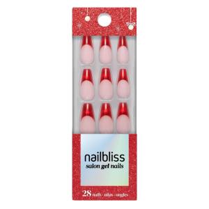 imageDashing Diva Holiday Nailbliss Gel Manicure Set  Holly Dolly  Salon Quality Easy to Apply and Chip Resistant  Contains 30 Medium Length Almond Shaped Glue On Gel NailsLast Christmas