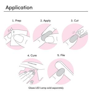 imageDashing Diva Glaze Nail Strip 3in1 Kit  Best of Blues  Long Lasting Chip Resistant SemiCured Gel Nail Strips  Contains 96 strips 3 prep pads 3 manicure sticks 1 nail file