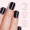 imageDashing Diva Glaze Nail Starter Kit  Pale Blush  Long Lasting Chip Resistant SemiCured Gel Nail Strips  7Piece Manicure Set with 32 Strips and Mini LED LampReal Black
