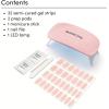 imageDashing Diva Glaze Nail Starter Kit  Pale Blush  Long Lasting Chip Resistant SemiCured Gel Nail Strips  7Piece Manicure Set with 32 Strips and Mini LED LampPale Blush