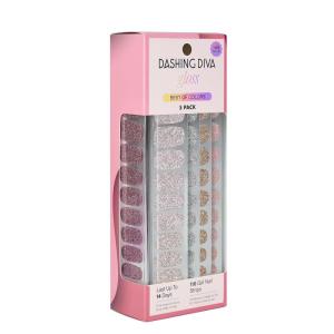imageDashing Diva Gloss Nail Strips 5in1 Kit  Best of Sparkles  UV Free Chip Resistant Long Lasting Gel Nail Stickers  Contains 110 wraps 5 prep pads 2 nail filesBest of Sparkles