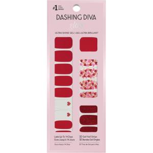 imageDashing Diva Valentine Gloss Nail Strips  Baby Girl  UV Free Chip Resistant Long Lasting Gel Stickers  Contains 32 Wraps 1 Prep Pad 1 FileGirl Crush
