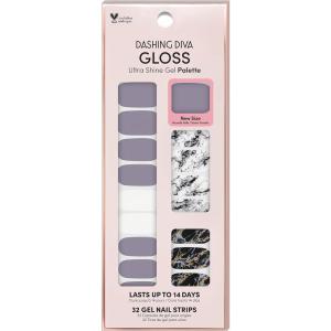 image:imageDashing Diva Gloss Nail Strips  Natural Wonder  UV Free Chip Resistant Long Lasting Gel Nail Stickers  Contains 32 Nail Wraps 1 Prep Pad 1 Nail File
