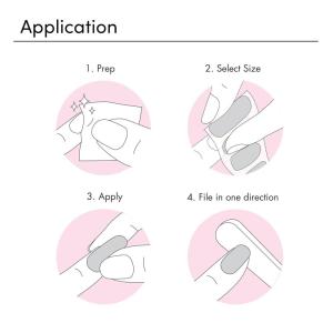 image:imageDashing Diva Gloss Nail Strips  Handle with Care  UV Free Chip Resistant Long Lasting Gel Stickers  Contains 32 Wraps 1 Prep Pad 1 File