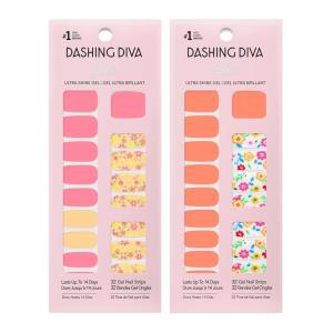 image:imageDashing Diva Gloss Nail Strips Bundle  The Fruit Punch Collection  Cha Cha Cherry amp Cuter at the Cape  UV Free Chip Resistant Long Lasting Gel Stickers  Contains 2 SetsThe Festival Nails Collection