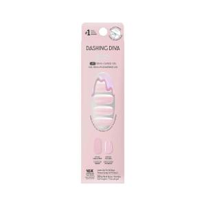 image:imageDashing Diva Glaze Effects Nail Strip Set  Ballerina Blush  Long Lasting Chip Resistant SemiCured Gel Nails  4Piece Manicure Set with 32 Strips