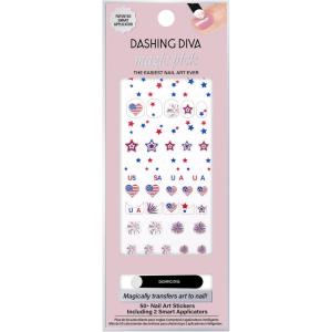 image:imageDashing Diva Magic Pick Nail Stickers  Firework City  Premium Nail Art  Comes with 50 Stickers and 2 Precision Placement Tools
