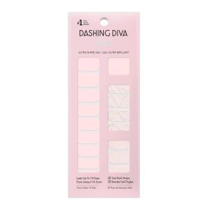 image:imageDashing Diva Patriotic Gloss Nail Strips  Back to the USA  UV Free Chip Resistant Long Lasting Gel Stickers  Contains 32 Wraps 1 Prep Pad 1 FileHandle with Care